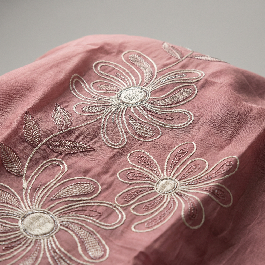 Baby Pink Cotton Silk Straight Suit With Dupatta.