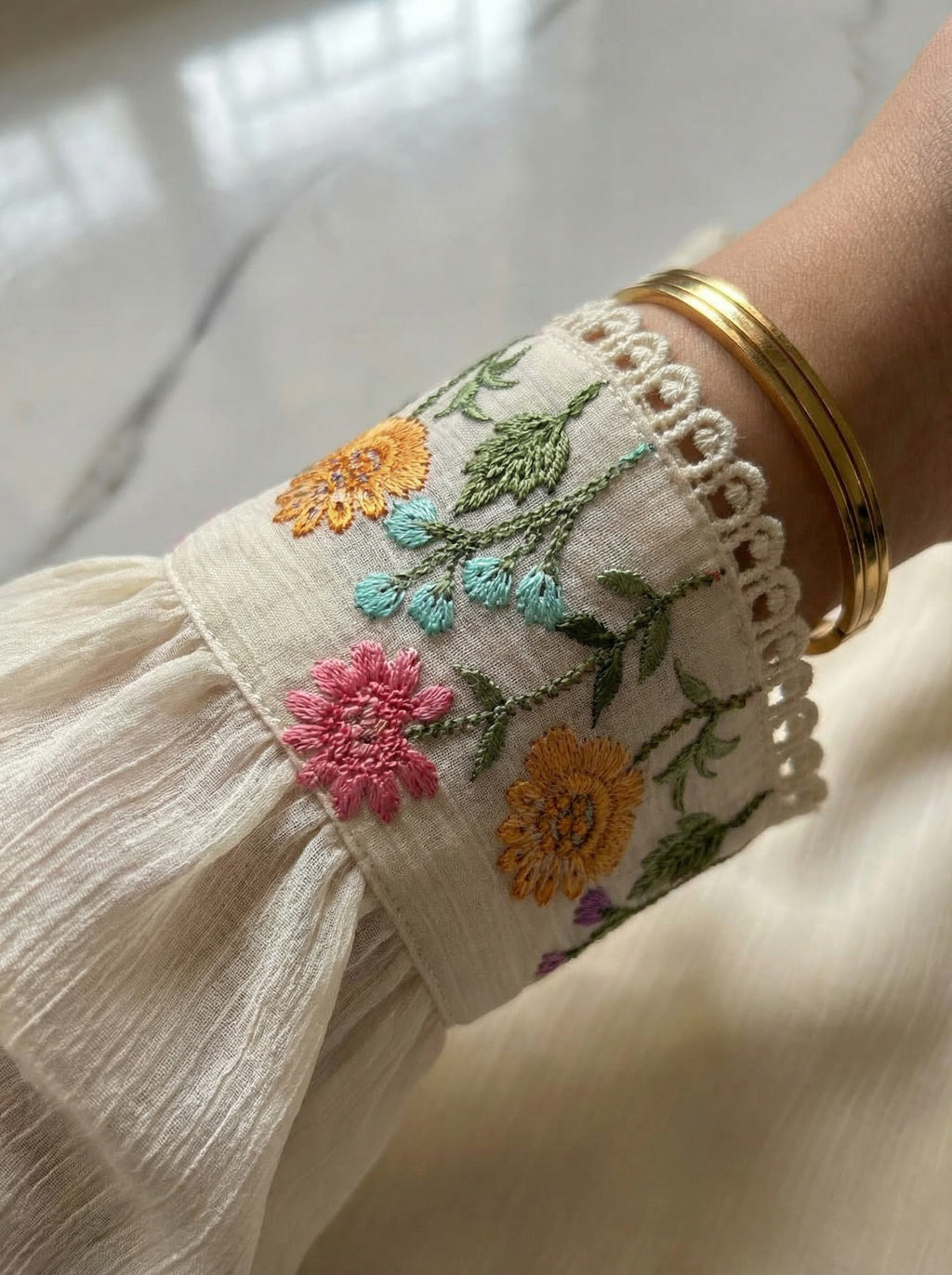 Iwhry Colour  Georgette With Lace Cod-Set.